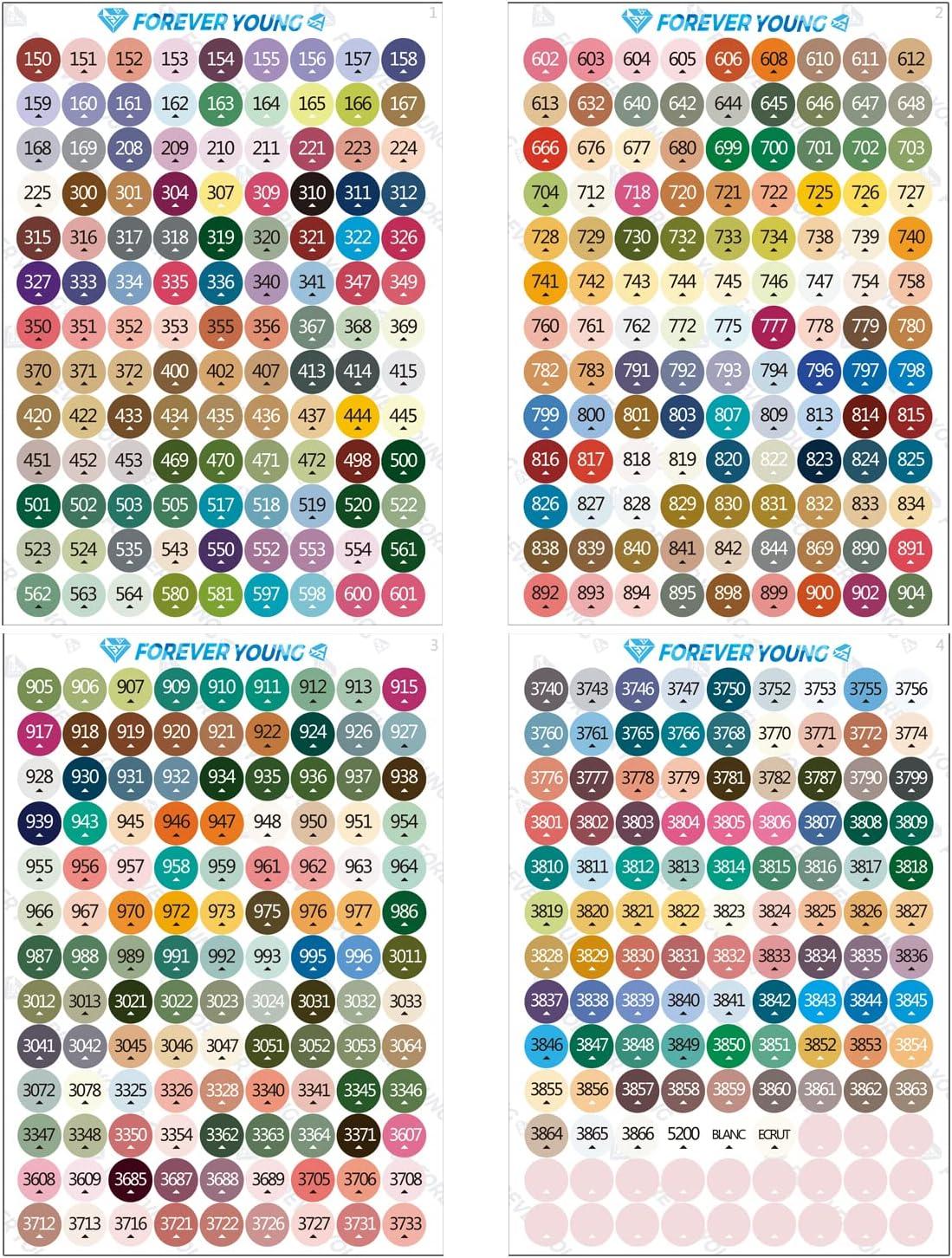 imageforever young Diamond Painting Labels as Diamond Painting Accessories for Diamond Art Storage 447 Color Number Label Stickers for Jars with Blank Label and Wax1 Set1 Set