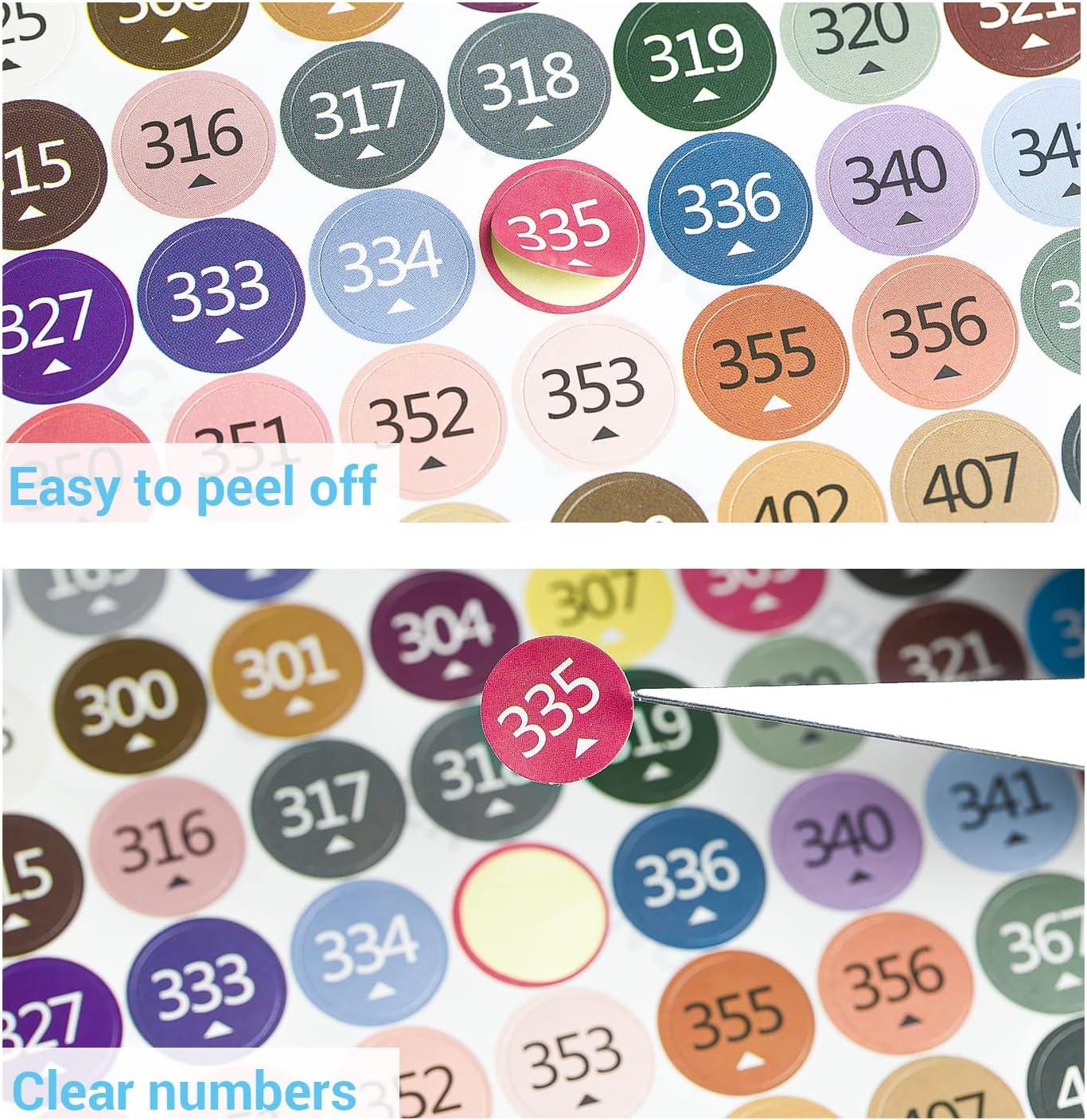 imageforever young Diamond Painting Labels as Diamond Painting Accessories for Diamond Art Storage 447 Color Number Label Stickers for Jars with Blank Label and Wax1 Set1 Set
