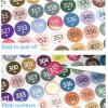 imageforever young Diamond Painting Labels as Diamond Painting Accessories for Diamond Art Storage 447 Color Number Label Stickers for Jars with Blank Label and Wax1 Set6 Set