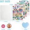 imageforever young Diamond Painting Labels as Diamond Painting Accessories for Diamond Art Storage 447 Color Number Label Stickers for Jars with Blank Label and Wax1 Set6 Set