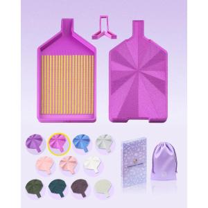 imageSilky Diamond Painting Tray with Lid Diamond Painting Accessories Diamond Art Tray with Prismatic Shine Lid Diamond Art Accessories and Tools for 5D Diamond Painting Beads Silky VioletSilky Grape