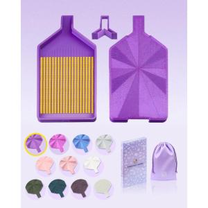 imageSilky Diamond Painting Tray with Lid Diamond Painting Accessories Diamond Art Tray with Prismatic Shine Lid Diamond Art Accessories and Tools for 5D Diamond Painting Beads Silky VioletSilky Violet