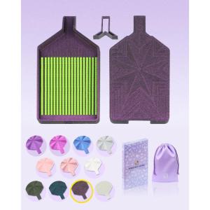 imageSilky Diamond Painting Tray with Lid Diamond Painting Accessories Diamond Art Tray with Prismatic Shine Lid Diamond Art Accessories and Tools for 5D Diamond Painting Beads Silky VioletSparkling Burgundy