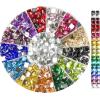 imageRhinestones Diamond Painting Beads Bead Art Diamond Painting Drills Diamonds Art Accessories and Tools Rhinestones for Makeup 20 Colors Round 4000PCSSquare