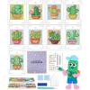 imageForeverYoung Minigem Diamond Painting Kits Mini Diamond Art Kits 9Pcs Small Diamond Art Kits for Adults 2Hour Painting PostcardStyle Resin Square Drill Diamond Painting Kits 5x7 Inch CactusCactus