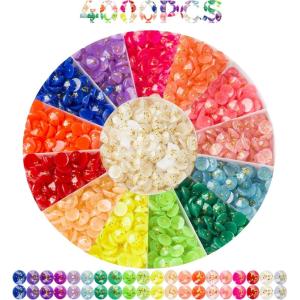 image20000PCS Glitter Beads for Diamond Painting Diamond Painting Beads Diamond Painting Accessories 20 Colors Round Diamond Painting Drills Flatback Rhinestones for Crafts Bead Art or Nails Art 28MMRound