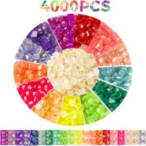 image20000PCS Glitter Beads for Diamond Painting Diamond Painting Beads Diamond Painting Accessories 20 Colors Round Diamond Painting Drills Flatback Rhinestones for Crafts Bead Art or Nails Art 28MMSquare