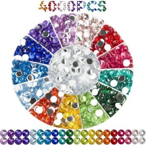 imageRhinestones Diamond Painting Beads Bead Art Diamond Painting Drills Diamonds Art Accessories and Tools Rhinestones for Makeup 20 Colors Round 4000PCSRound