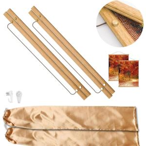 image2 Pack Diamond Painting Frames Diamond Painting Storage for Diamond Painting Kits Heavy Duty Painting Hanging Scroll Diamond Art Frames Wood Frame Screw Poster Hanger Diamond Art Accessories1616  40cm 2 packs