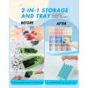 imageForeverYoung Extra Large Diamond Art Storage Containers Trays  Stand 48pcs Diamond Art Accessories Diamond Painting Trays with Lids 2in1 Diamond Art Trays and Diamond Painting Storage48pcs Extra Large traysRack