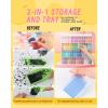 imageForeverYoung Extra Large Diamond Art Storage Containers Trays  Stand 48pcs Diamond Art Accessories Diamond Painting Trays with Lids 2in1 Diamond Art Trays and Diamond Painting Storage60pcsRack