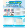 imageForeverYoung Extra Large Diamond Art Storage Containers Trays  Stand 48pcs Diamond Art Accessories Diamond Painting Trays with Lids 2in1 Diamond Art Trays and Diamond Painting Storage48pcs Extra Large traysRack