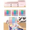 imageForeverYoung Extra Large Diamond Art Storage Containers Trays  Stand 48pcs Diamond Art Accessories Diamond Painting Trays with Lids 2in1 Diamond Art Trays and Diamond Painting Storage48pcs Extra Large traysRack