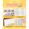 imageForeverYoung Extra Large Diamond Art Storage Containers Trays  Stand 48pcs Diamond Art Accessories Diamond Painting Trays with Lids 2in1 Diamond Art Trays and Diamond Painting Storage60pcsRack