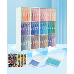 imageForeverYoung Extra Large Diamond Art Storage Containers Trays  Stand 48pcs Diamond Art Accessories Diamond Painting Trays with Lids 2in1 Diamond Art Trays and Diamond Painting Storage48pcs Extra Large traysRack