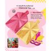 imageForeverYoung Crystalline Diamond Art Trays with Lids Diamond Painting Accessories 2Piece Diamond Painting Trays with Lids Silky Diamond Art Accessories and Tools Sunlit LemonRio Glow