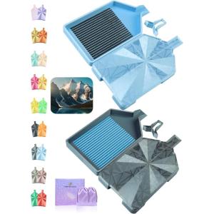 imageForeverYoung Crystalline Diamond Art Trays with Lids Diamond Painting Accessories 2Piece Diamond Painting Trays with Lids Silky Diamond Art Accessories and Tools Sunlit LemonAlpine Lake
