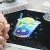 imageforever young Minigem Small Diamond Art Kits for Beginners  Crystal Orange Mini Diamond Painting Diamond Art Kits 124x136cmBlue Cosmos