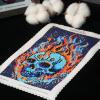 imageforever young Minigem Small Diamond Art Kits for Beginners  Crystal Orange Mini Diamond Painting Diamond Art Kits 124x136cmFlameborn Skull