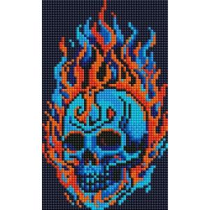 imageforever young Minigem Small Diamond Art Kits for Beginners  Crystal Orange Mini Diamond Painting Diamond Art Kits 124x136cmFlameborn Skull