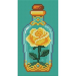 imageforever young Minigem Small Diamond Art Kits for Beginners  Crystal Orange Mini Diamond Painting Diamond Art Kits 124x136cmYellow Rose Drift Bottle