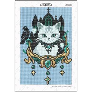 imageforever young Minigem Cat Diamond Painting Kits for Adults Gothic Canvas Small Diamond Art Kits for Beginners Round Beads Mini Diamond Art Kits for Adults 76 x 113 Inch Soulbound CatSoulbound Cat
