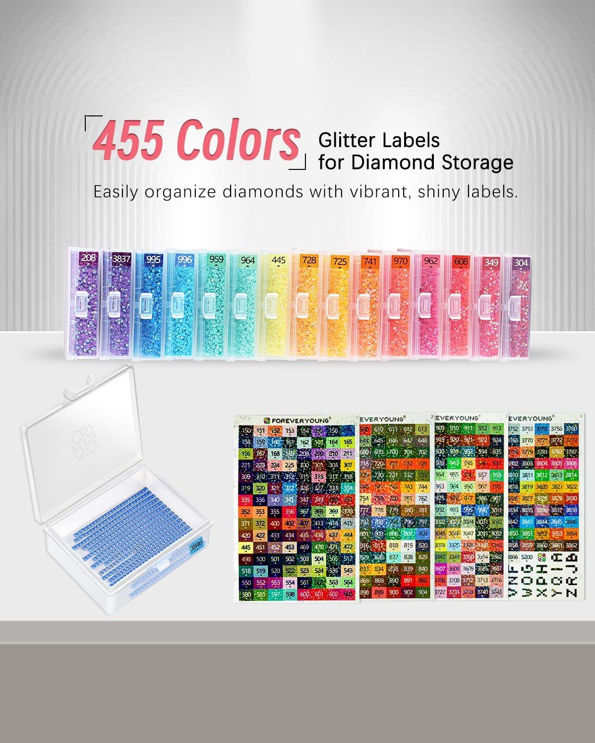 image8pcs ForeverYoung Extra Large Diamond Art Storage Containers Tray Diamond Art Accessories Diamond Painting Trays with Lids 2in1 Diamond Art Trays and Diamond Painting Storage Purple Box15pcs Portable set