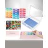 image8pcs ForeverYoung Extra Large Diamond Art Storage Containers Tray Diamond Art Accessories Diamond Painting Trays with Lids 2in1 Diamond Art Trays and Diamond Painting Storage Purple Box15pcs Portable set