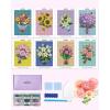 imageforever young Minigem Diamond Art Flowers Kits for Beginners 6 Pcs Flower Resin Square Drill Diamond Painting Kits for Adults 2Hour Canvas Flower Small Diamond Art Kits for Adults 5x7 InchBouquet