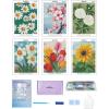 imageforever young Minigem Diamond Art Flowers Kits for Beginners 6 Pcs Flower Resin Square Drill Diamond Painting Kits for Adults 2Hour Canvas Flower Small Diamond Art Kits for Adults 5x7 InchFlower