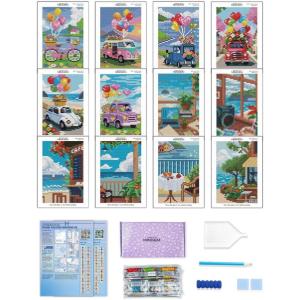 imageforever young Minigem Diamond Art Flowers Kits for Beginners 6 Pcs Flower Resin Square Drill Diamond Painting Kits for Adults 2Hour Canvas Flower Small Diamond Art Kits for Adults 5x7 InchSea Echo  Dream Journey